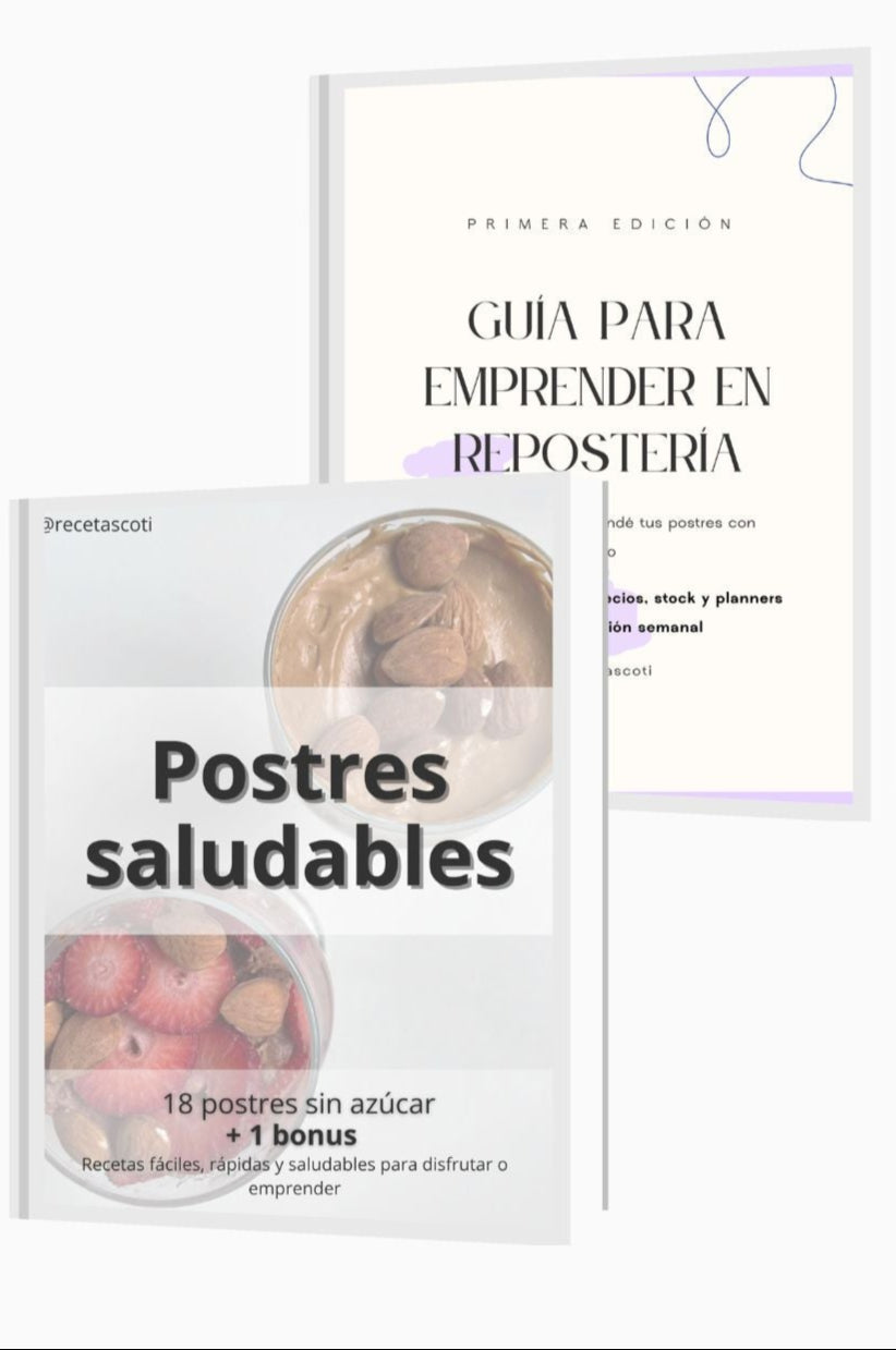 📚 Ebook Postres Saludables + Guía para Emprender 🍫✨